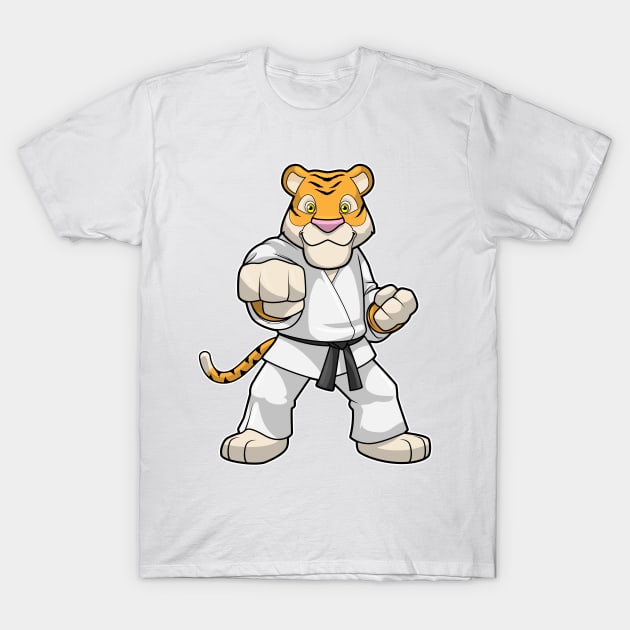 Tiger at Martial arts Karate T-Shirt by Markus Schnabel